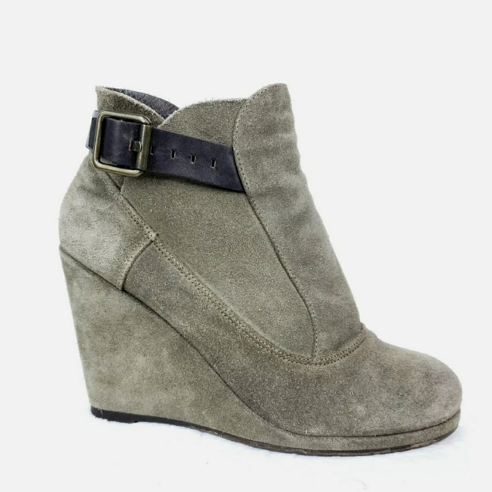 All Saints Co Wedged Ankle Booties Sz 38